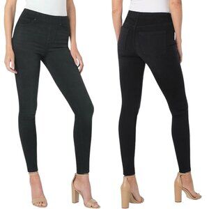 Liverpool Abby Skinny Stretch Pant Faux Denim Deep Teal SZ 12/31